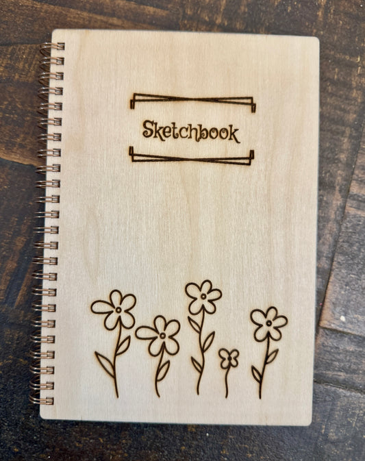 Engraved Wood Notebook