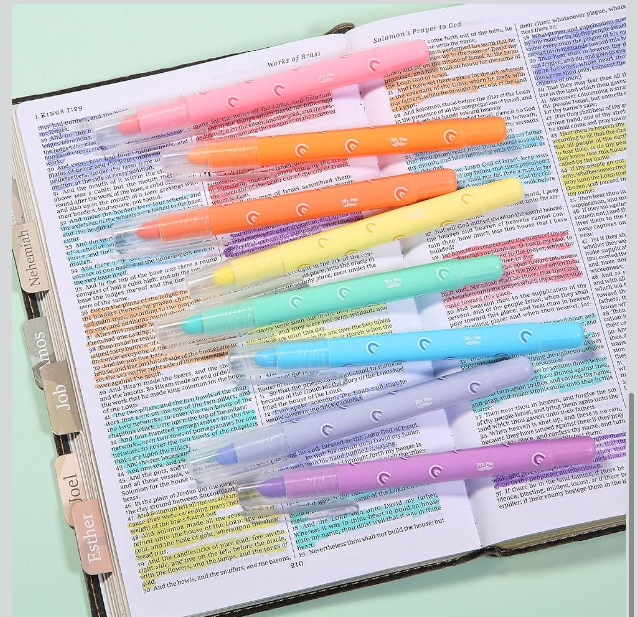 Mr. Pen- Gel Highlighters, 8 Pack Assorted Colors, Cute Bible Highlighters No Bleed