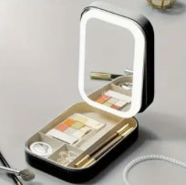 Small Portable Makeup bag with LED Mirror