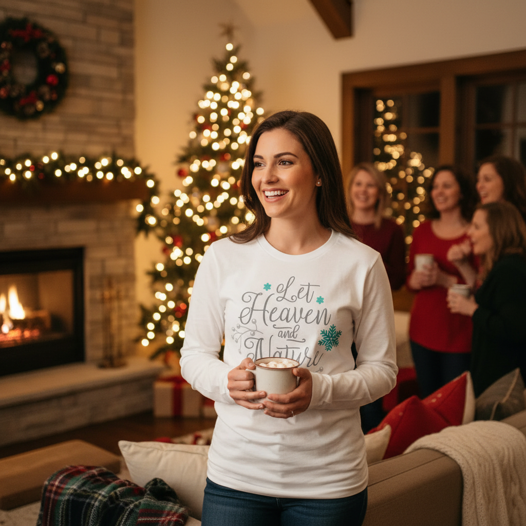 Let Heaven & Nature Sing Long Sleeve Christmas Shirt (Copy)