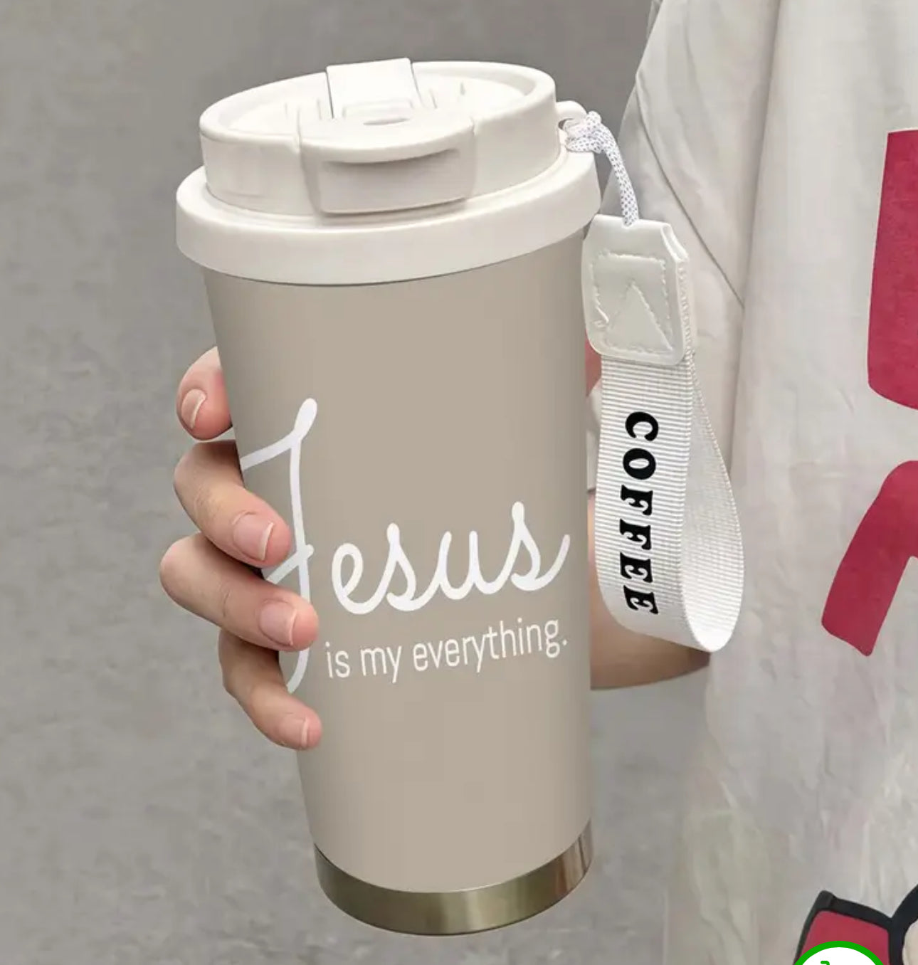Stainless Steel Tumbler featuring the inspiring quote, "Jesus is My Everything"