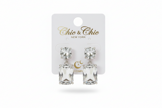 Elegant  Cubic Zirconia Cross Dangle Earrings — Sparkling