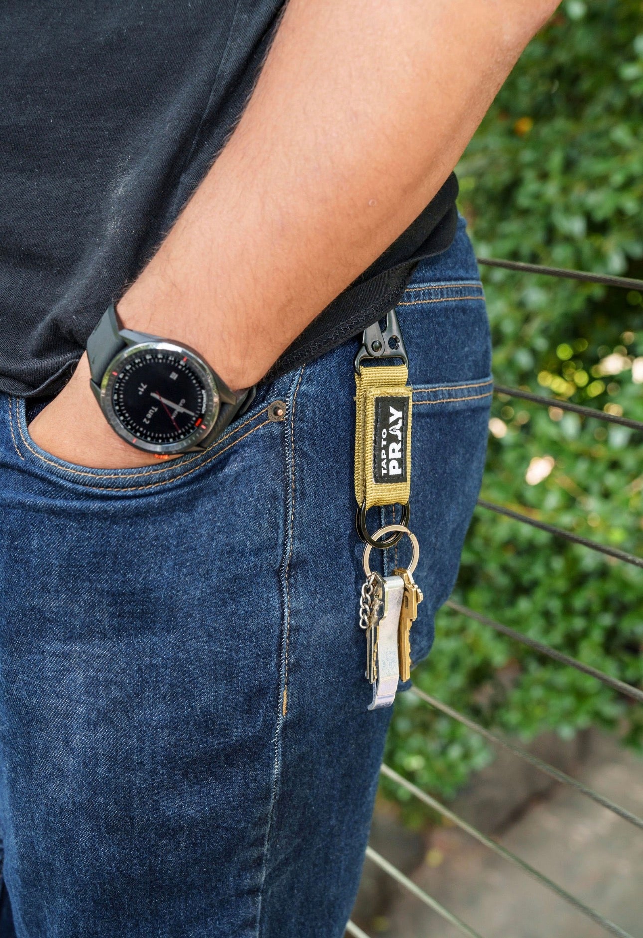 Versible—TAP TO PRAY® TACTICAL CARABINER KEYCHAIN - Helps support the Tim Tebow Foundation which helps prevent, rescue and restore victims of human trafficking!