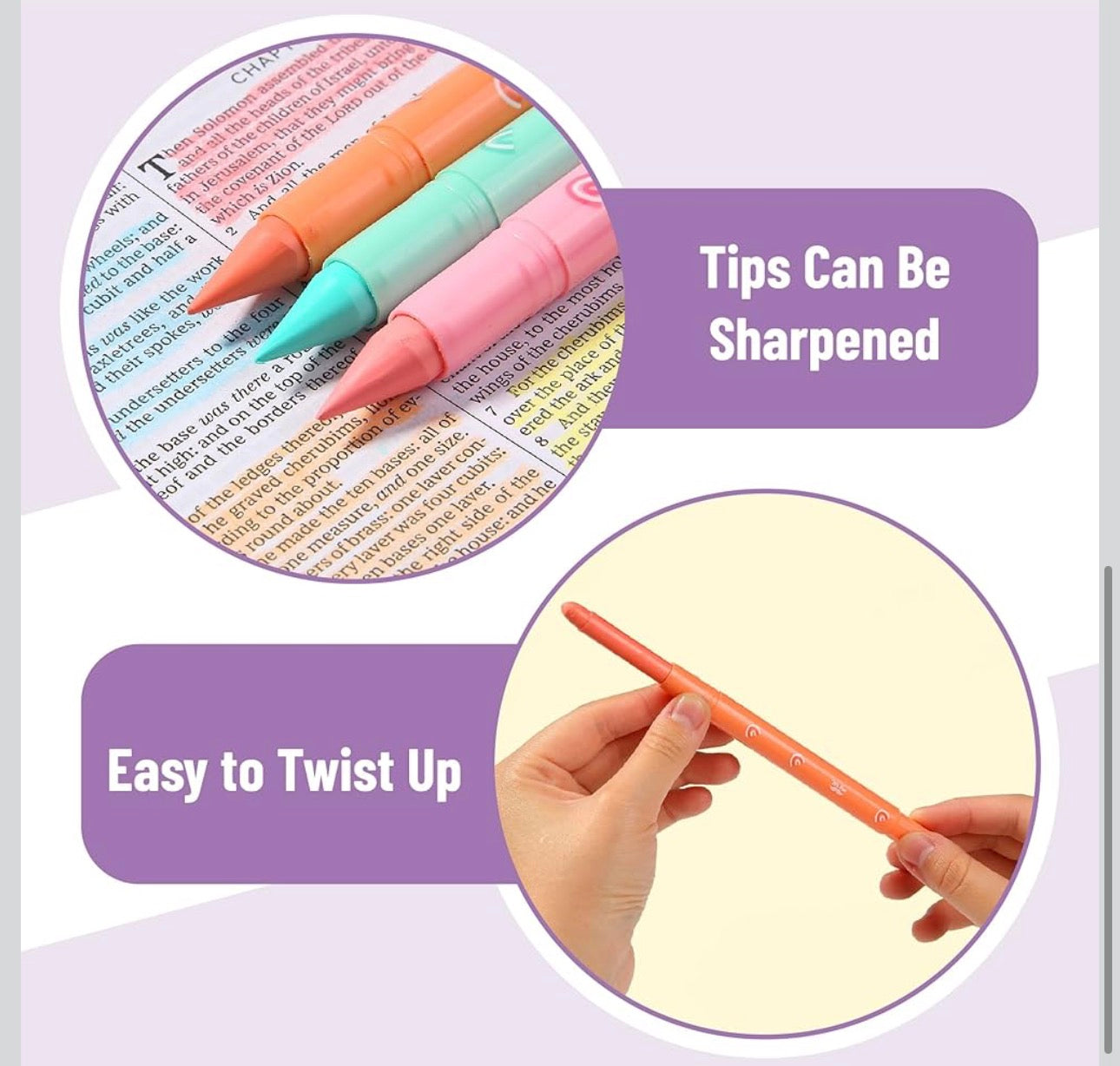 Mr. Pen- Gel Highlighters, 8 Pack Assorted Colors, Cute Bible Highlighters No Bleed