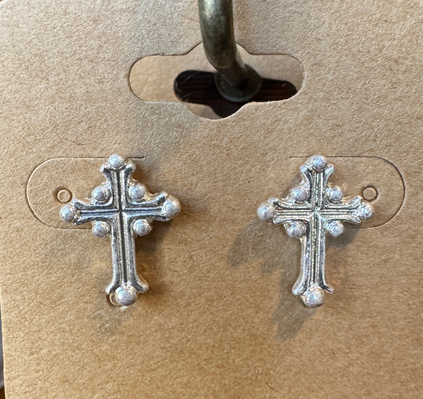 Redeemed Radiance Cross Charm Stud  Earrings (Hypoallergenic Titanium Post)