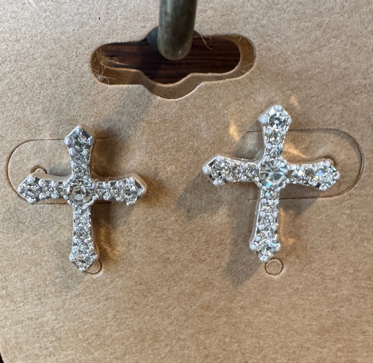 1. Shimmering Faith: Radiant Cross Stud Earrings (Hypoallergenic Titanium Post)