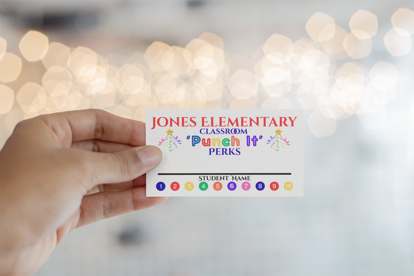 Classroom Punch It Perks Reward Cards Personalized Back to School Motivation For Student Reward Gift Praise Recognition Behavior Notes