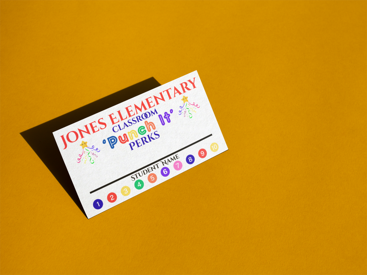 Classroom Punch It Perks Reward Cards Personalized Back to School Motivation For Student Reward Gift Praise Recognition Behavior Notes