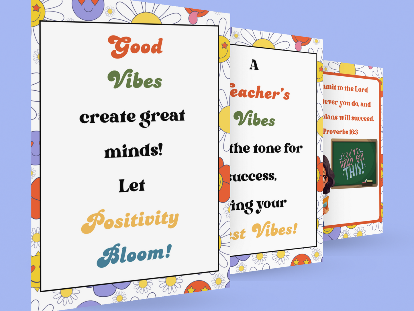 Personalized Good Vibes Only Planner for Teachers Plan Book for Education
