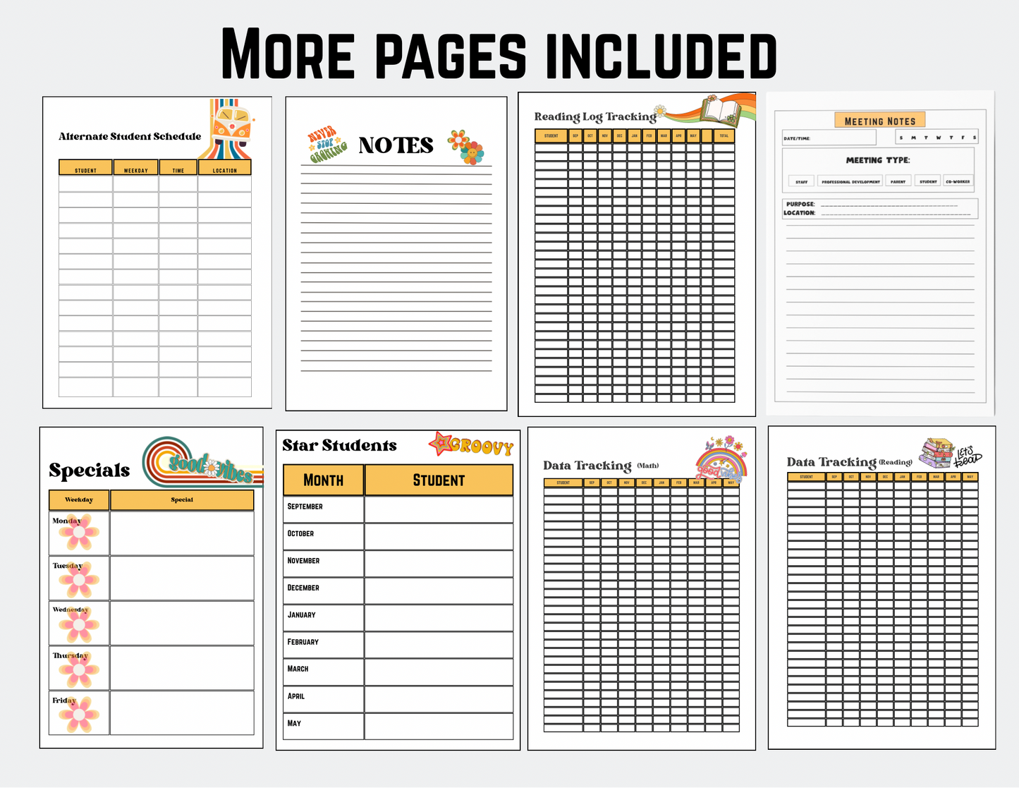 Personalized Good Vibes Only Planner for Teachers Plan Book for Education