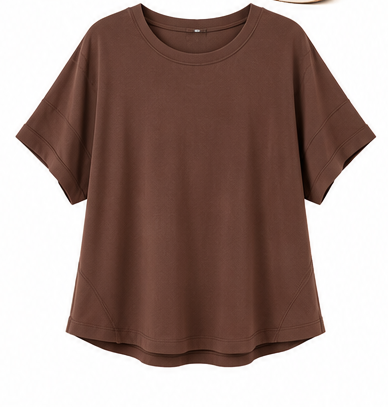Everyday Comfort Wide-Leg Two-Piece Pant Set – Mocha
