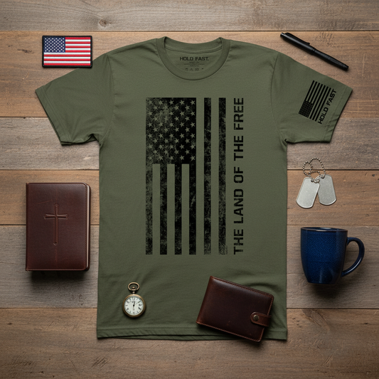 HOLD FAST Mens T-Shirt Freedom Flag