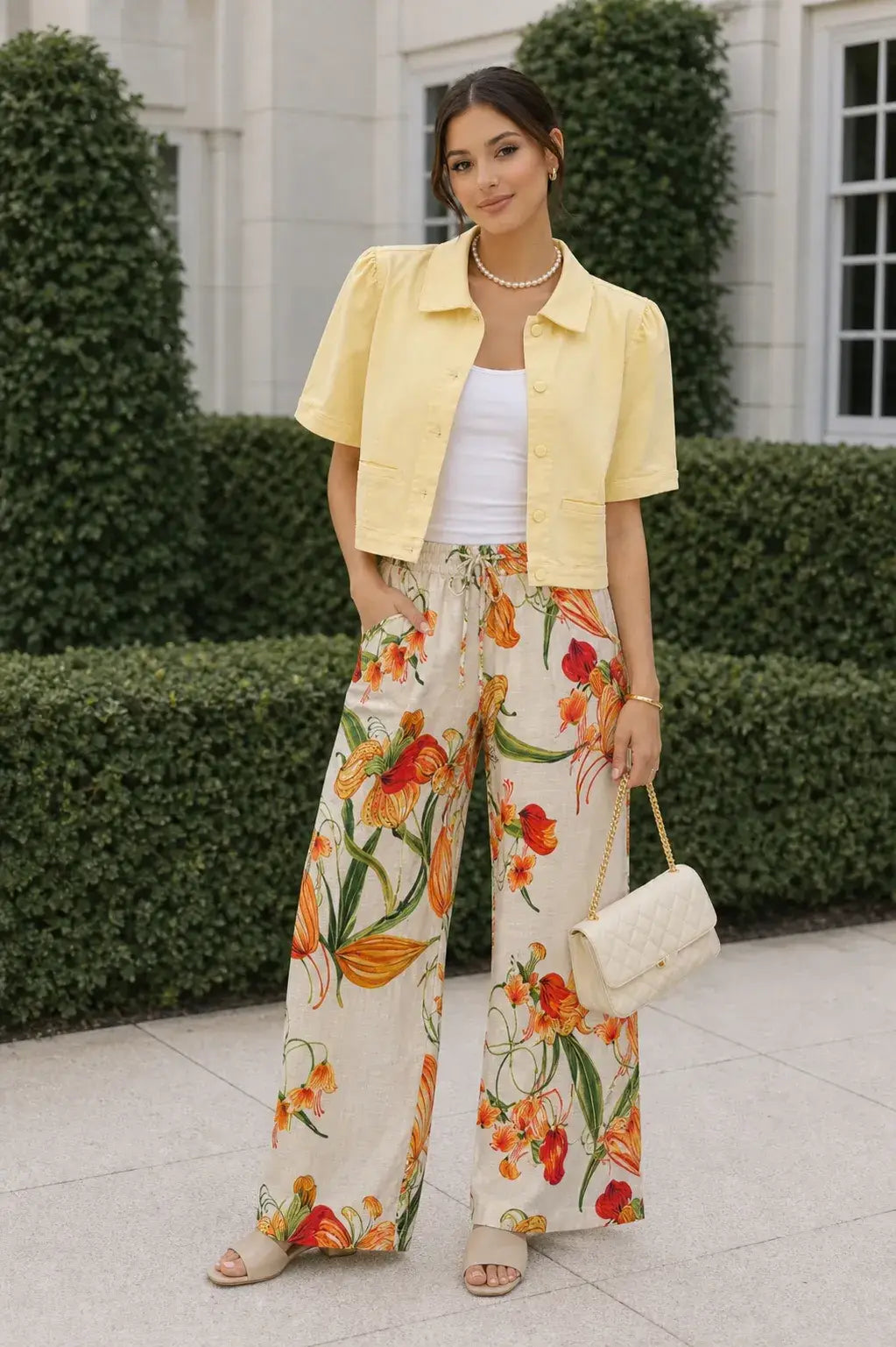 Linque Flower Wide Leg Pant