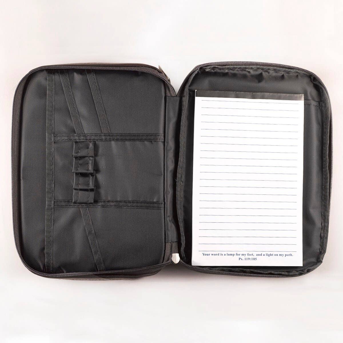 Bible Cover Organizer Two-fold Brown Ichthus Badge