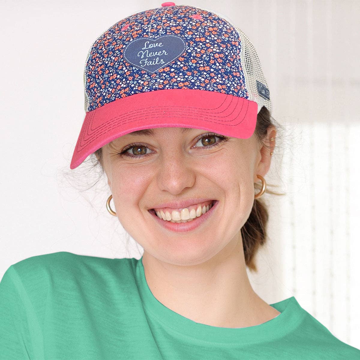 Cherished Girl Womens Cap Love Never Fails Floral