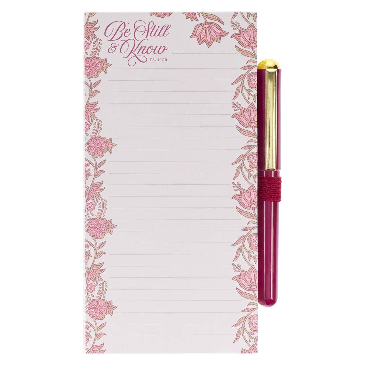 Magnetic Notepad w/pen Be Still Ps. 46:10