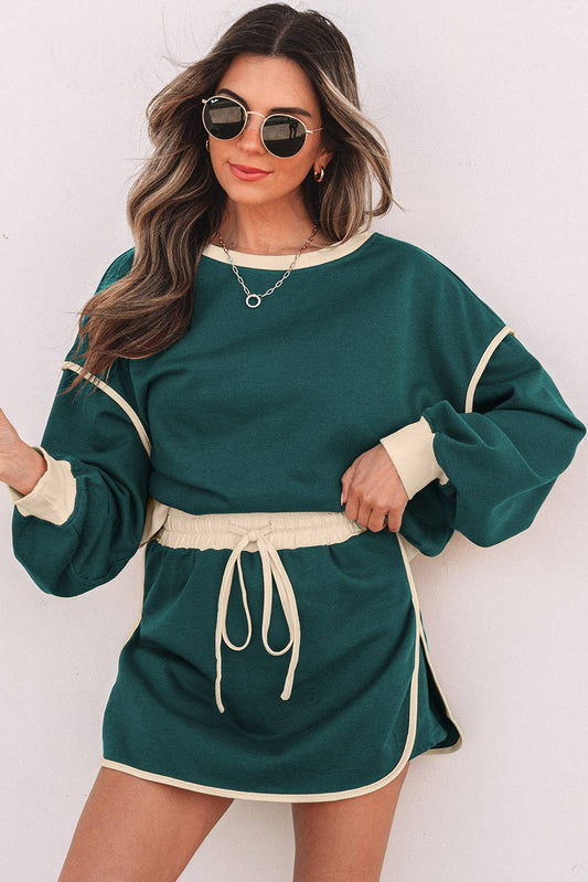 Violeta Loose Pullover Skort Set