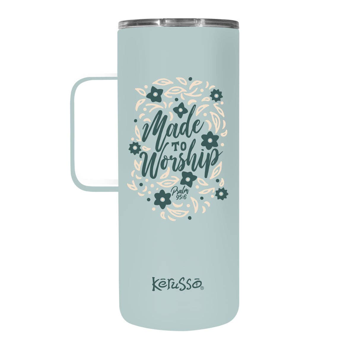 Kerusso 22 oz Stainless Steel Mug W/Handle Made To Worship