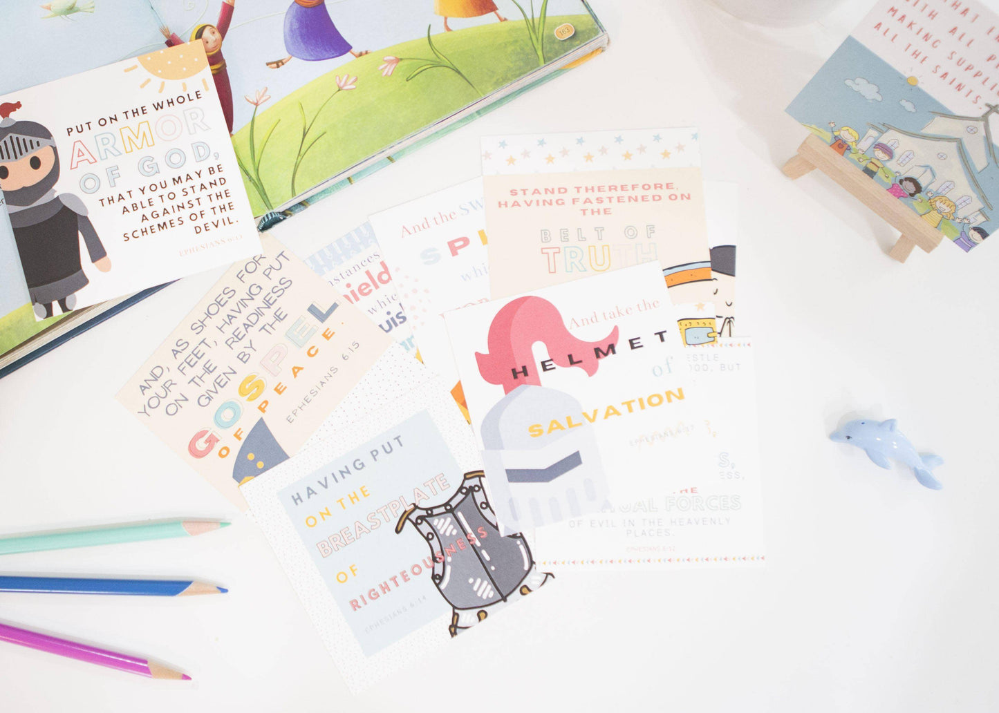 Kids Memory Verses Cards | Armor of God Verse Cards