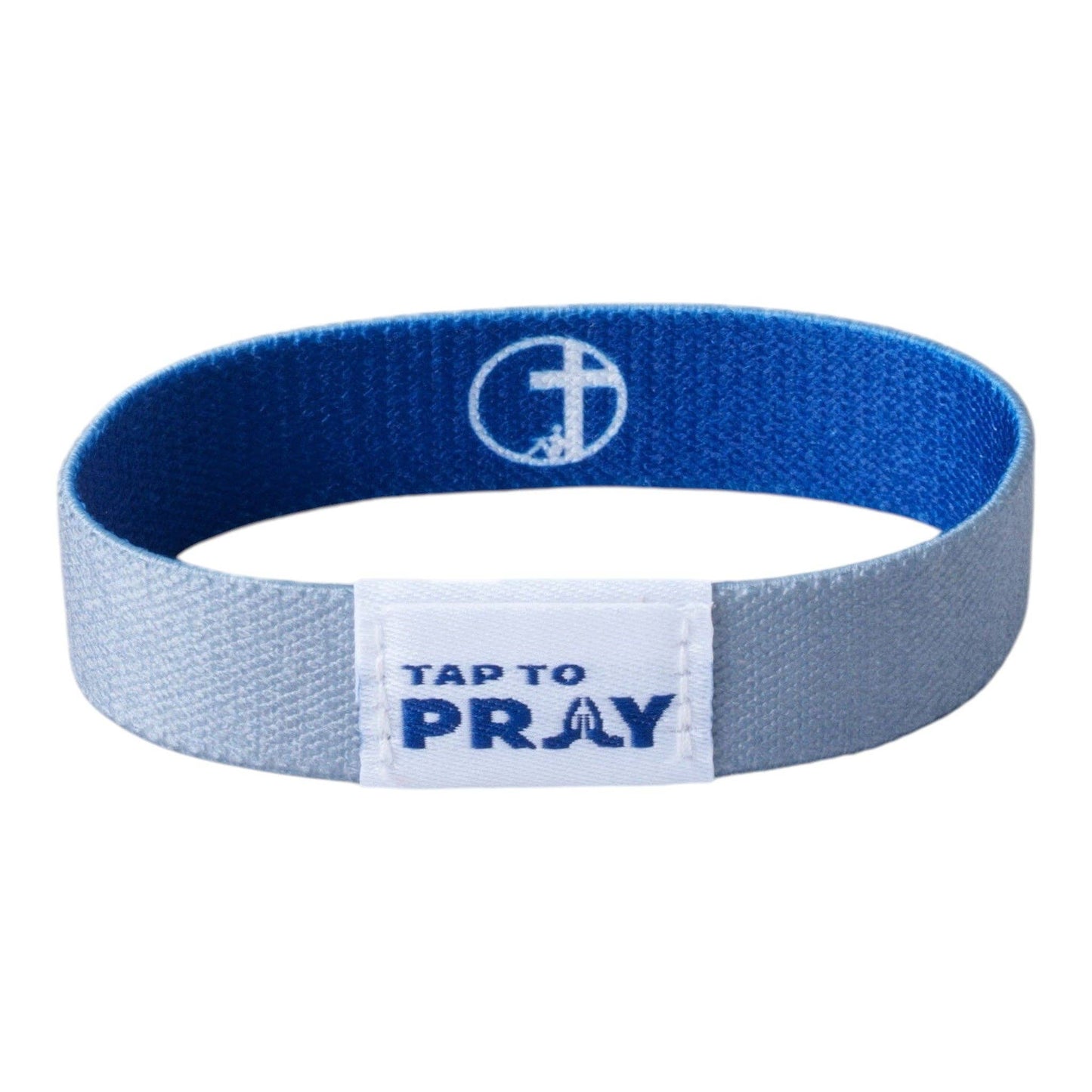 Tap To Pray® Wristband – Navy & Grey