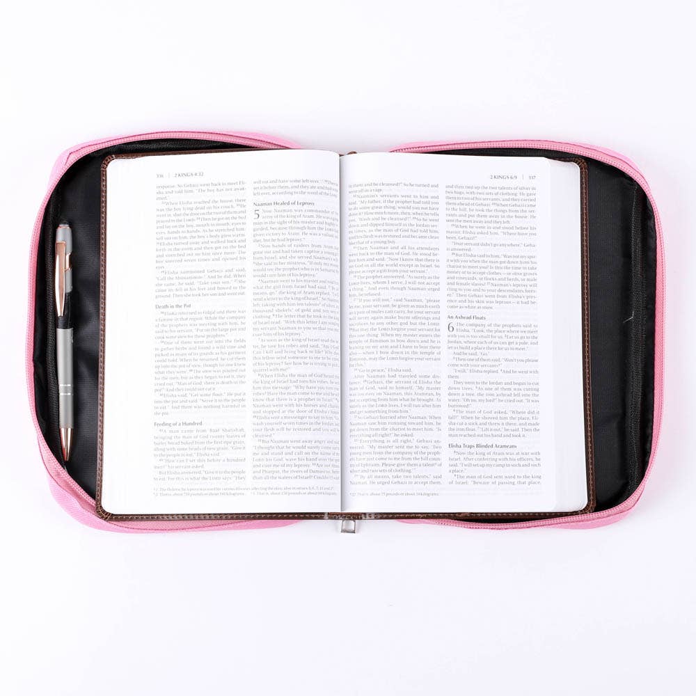 Canvas Bible Cover with Reversible Sequins - Cherished - M