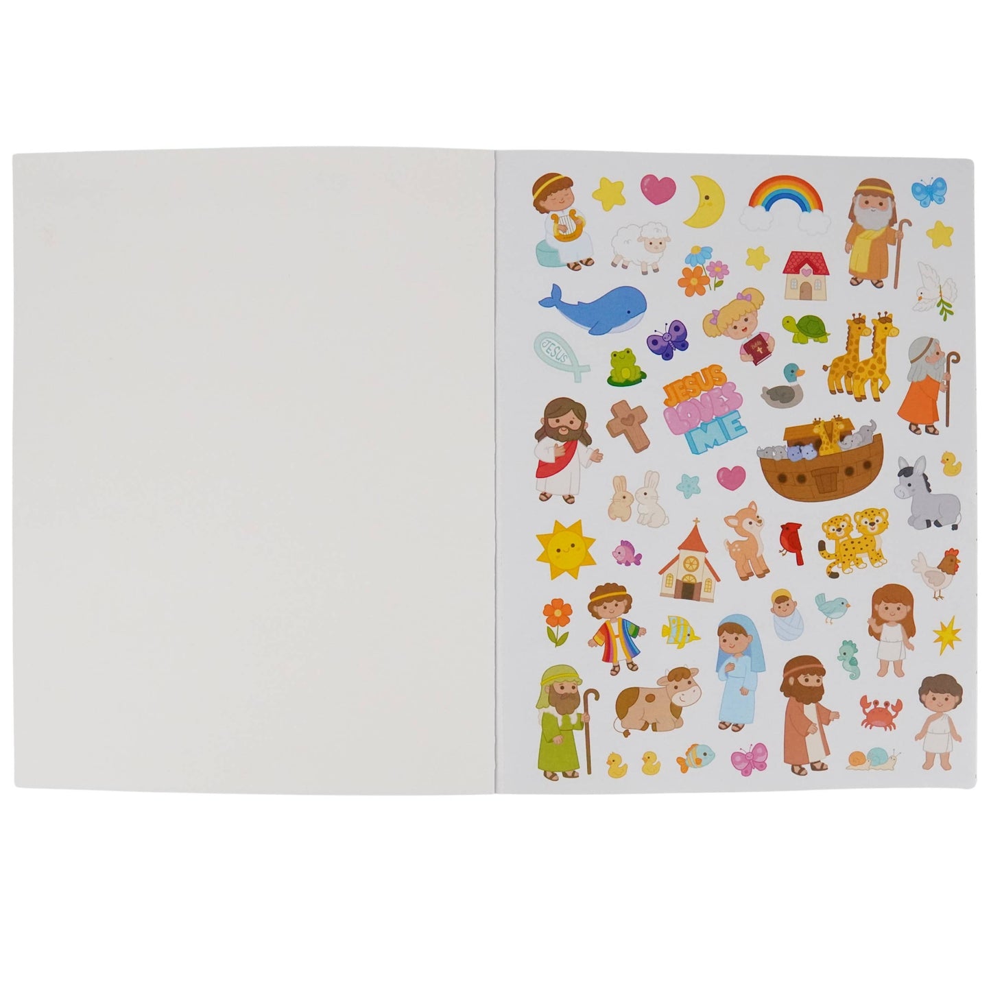 Bible Coloring Book with Stickers for Kids