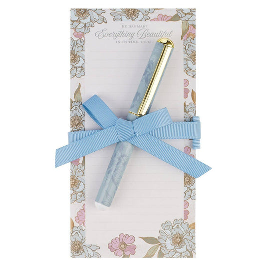 Magnetic Shopping List w/pen Everything Beautiful Ecc. 3:11