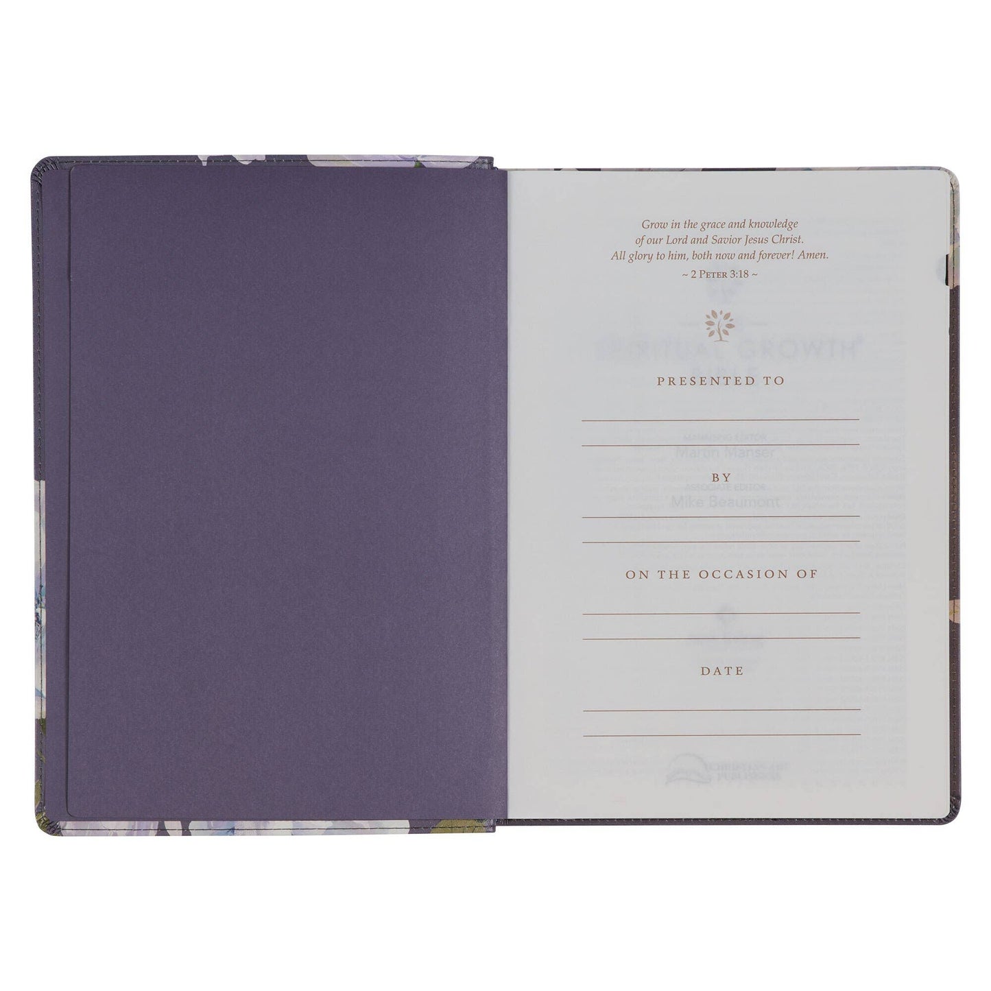 Slate Blue Spiritual Growth Bible New Living Translation