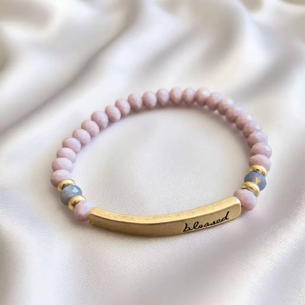 Lilac Blessed Beaded Bracelet 