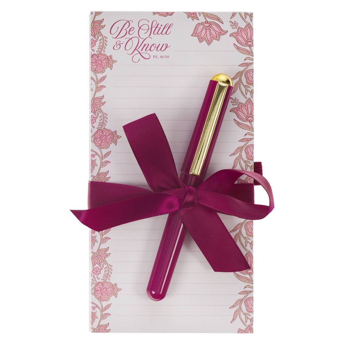 Magnetic Notepad w/pen Be Still Ps. 46:10