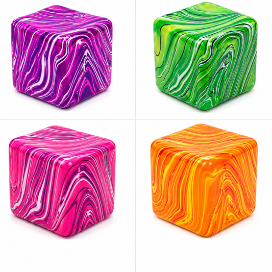 2" MARBLE SWIRL CUBE SQUISHY