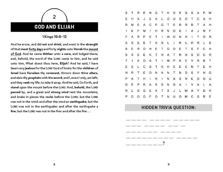 Hidden Trivia Bible Word Searches