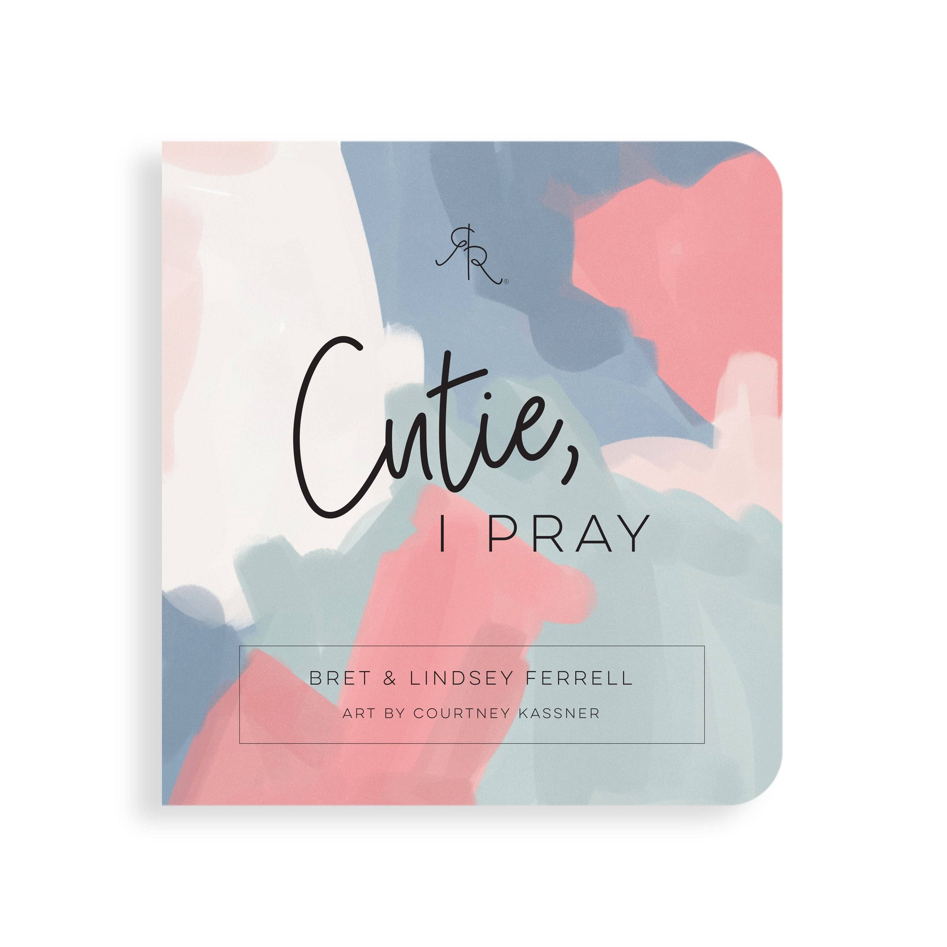 Book titled 'Cutie, I Pray' with artistic cover design on a white background