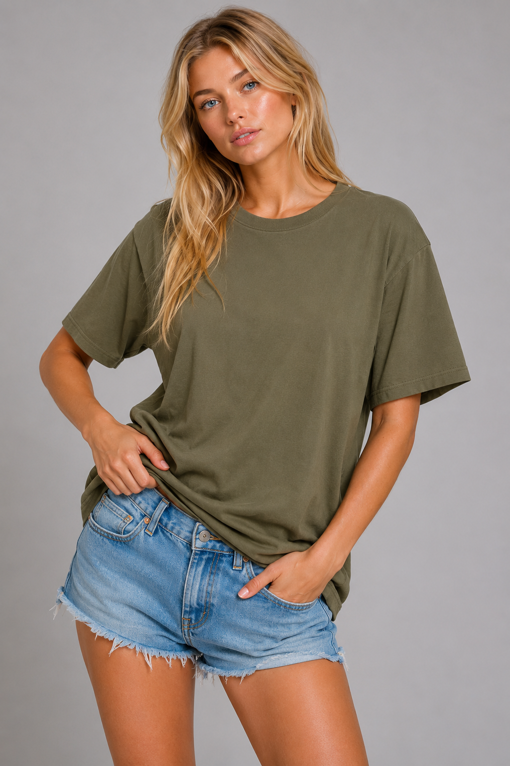 BASIC SUPER SOFT T-SHIRT WITH LOOSE FIT