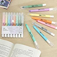 Pastel Gel Highlighters, No Bleed, 8 Pack